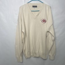 Vintage Andrew Rohan Cincinnati Reds V Neck Mlb Sweater Size 2XL USA Cream