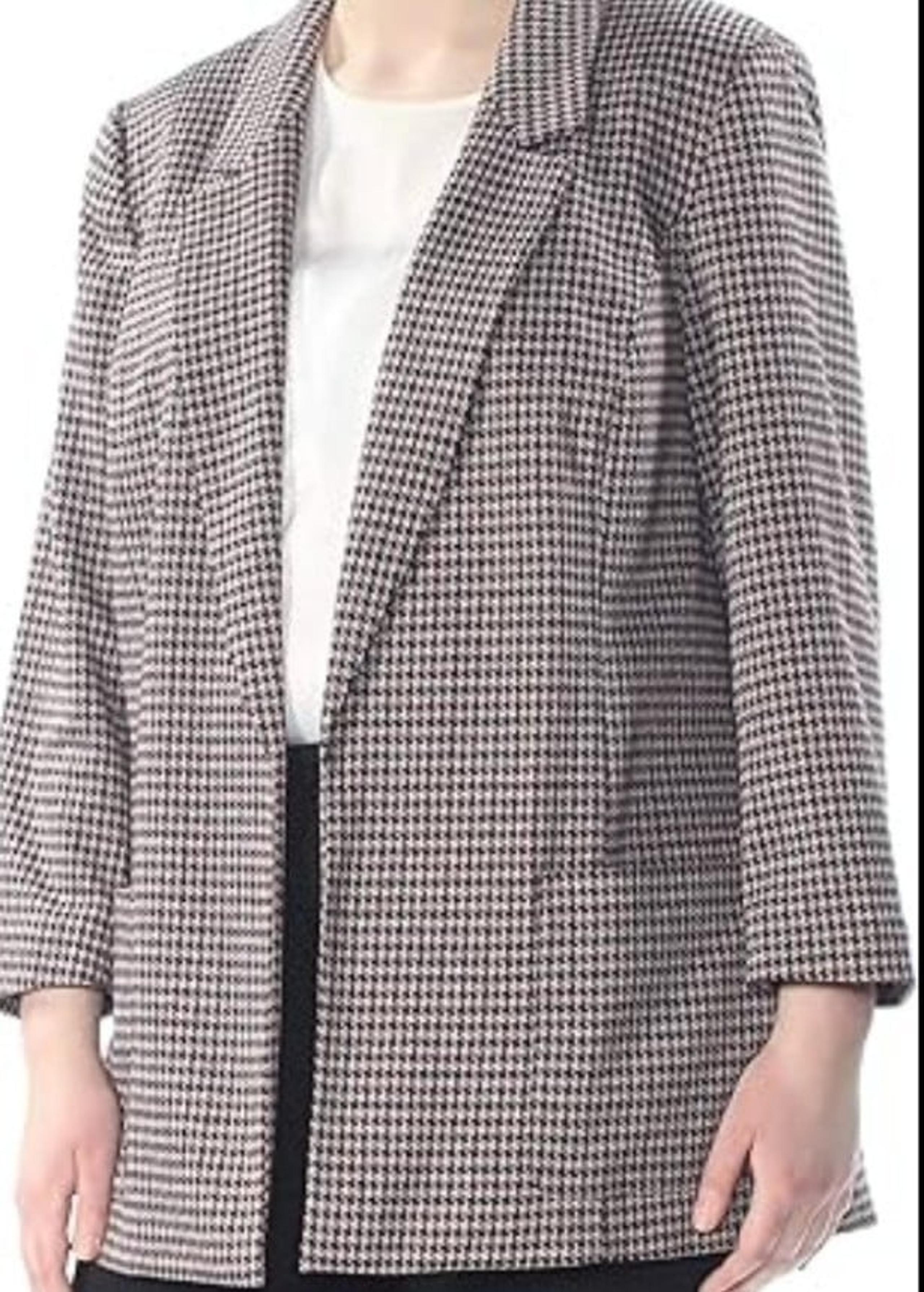 blazers for women black and white checker