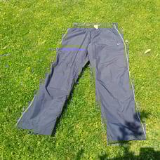 Nike Women's black zip hem track swishy pants large casual sportswear sporty