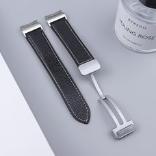 Only Band - Leather Band For Samsung Galaxy Watch 4 40 44mm Magnetic Buckle