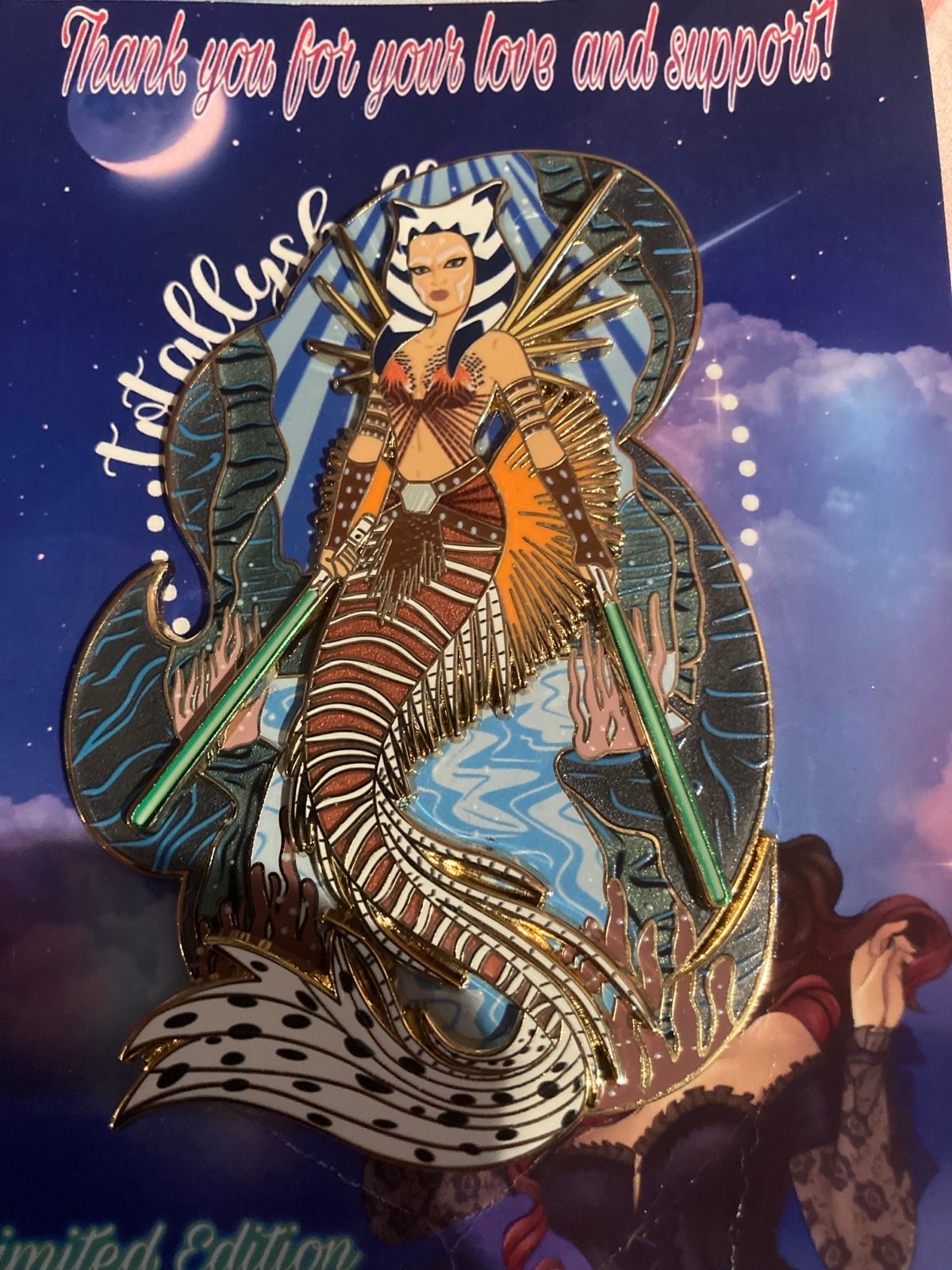 Limited edition mermaid Ashoka pin