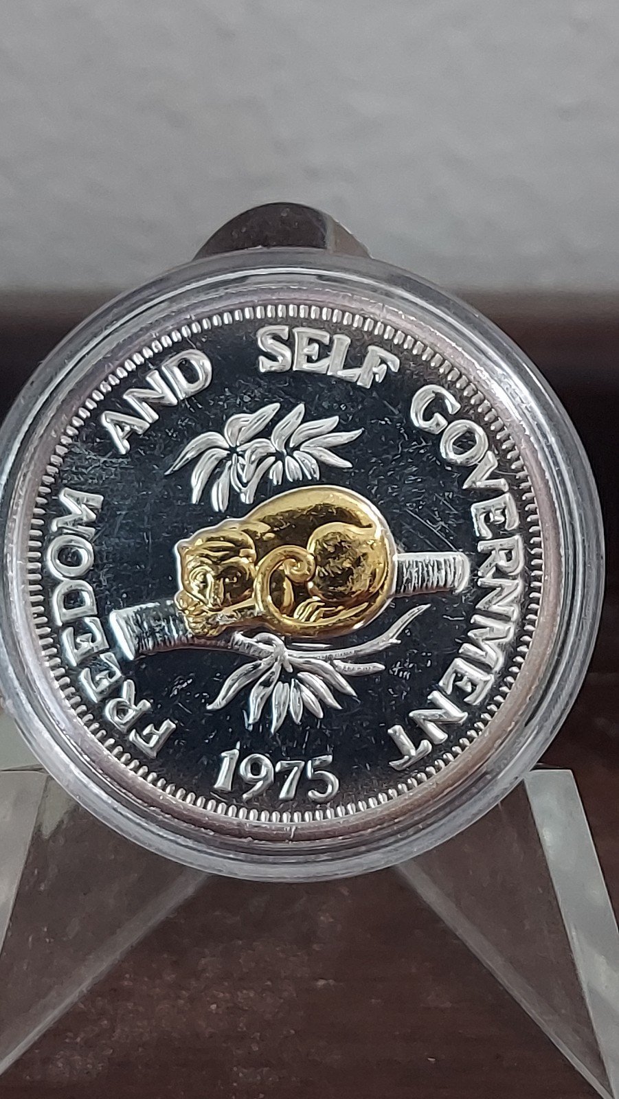 1975 SOLOMON ISLANDS 30 DOLLARS FREEDOM & SELF GOVERNANCE- CUSCUS