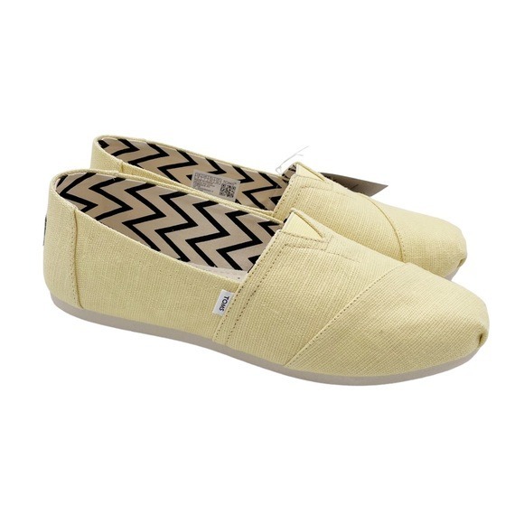 NEW Toms Women's Alpargata Heritage Canvas Cotton Slip On Shoes in Banana Yellow