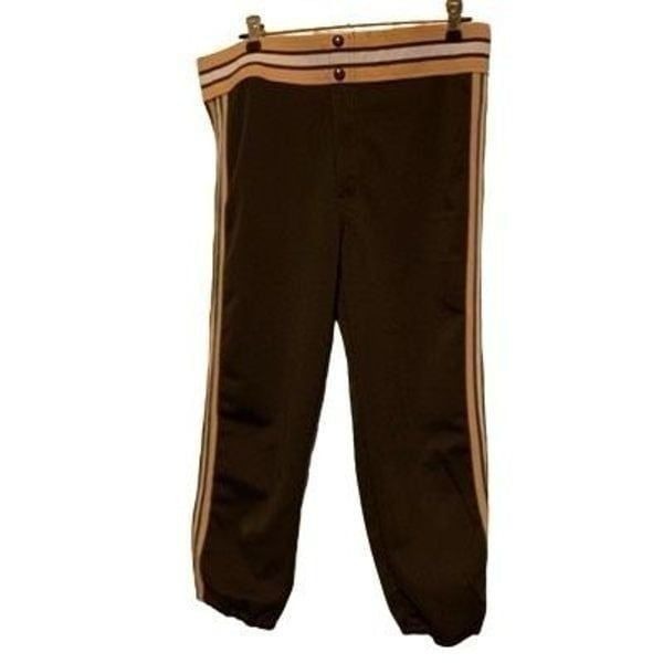 Vintage Kajee Size Medium Brown/Tan/White Baseball Pants