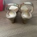 Lilly Pulitzer Gold Wedge shoes size 9