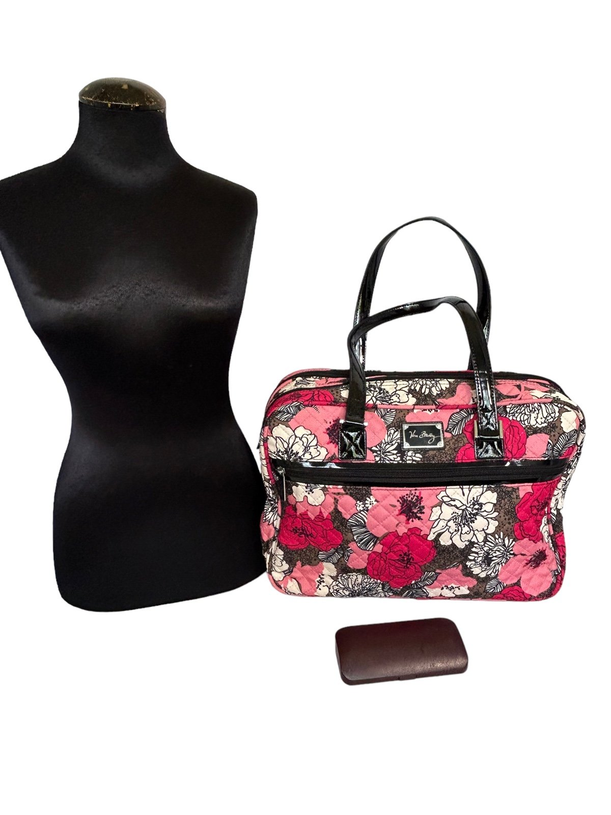 Vera Bradley Mocha Rogue Weekend Tote Laptop Travel Carry On Overnite Bag New