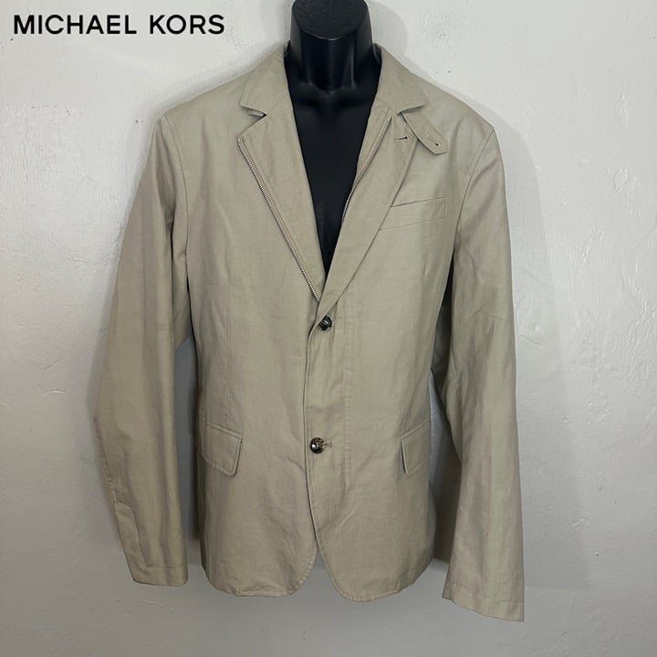 Michael Kors Linen Blend Coat XL Gently worn 51% linen / 49% cotton Full zip