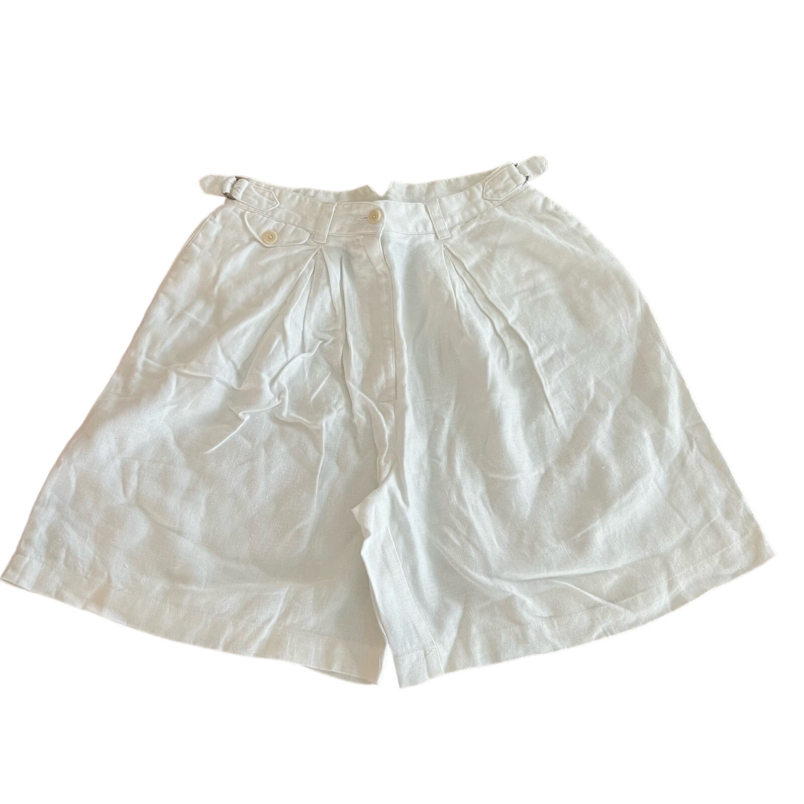 Vintage 90’s High Wasted Mom Linen White Ralph Lauren Shorts Size 6