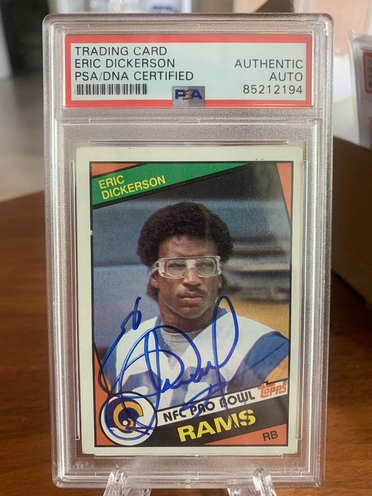 1984 Topps Eric Dickerson Rookie Auto PSA/DNA RC Rams! HOF #2