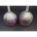 Rueven Art Nouveau Watercolor Glass Wine Glasses Pastel Liqueur Pair Candle
