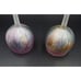 Rueven Art Nouveau Watercolor Glass Wine Glasses Pastel Liqueur Pair Candle
