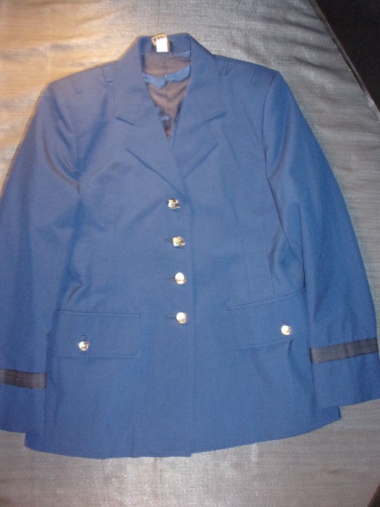 USGI U.S. MILITARY USAF WOMENS BLUE CADET UNIFORM SERVICE COAT JACKET sz8R EC205