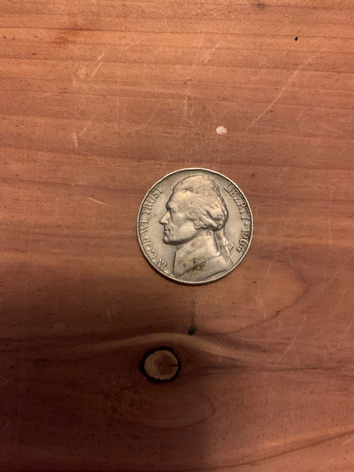 1964 Jefferson Nickle No Mint Marks