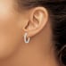 Sterling Shimmer Sterling Silver Rhodium-plated 34 Stone 2.0mm CZ In and Out Rou