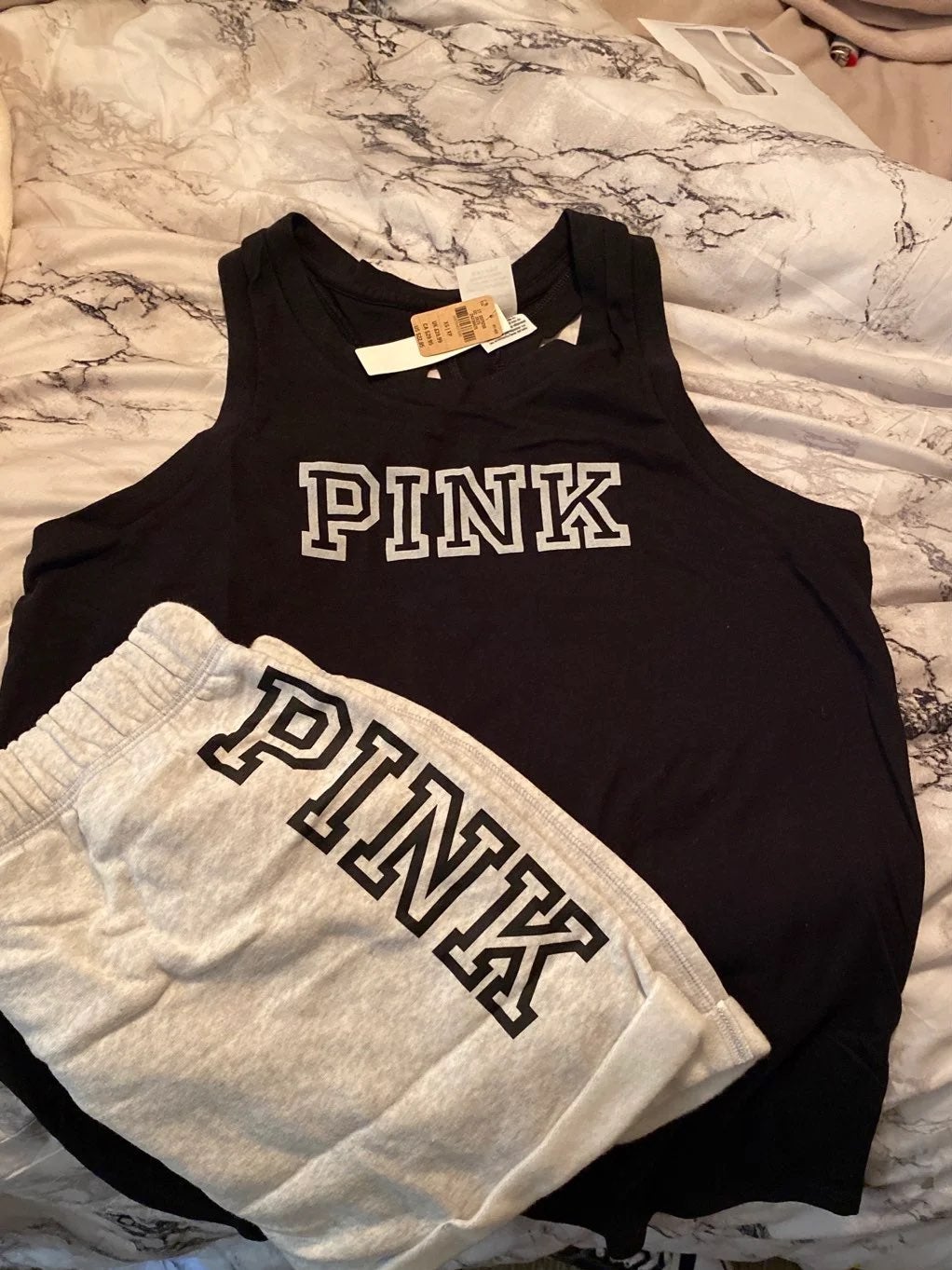 NWTs PINK tank top & shorts set
