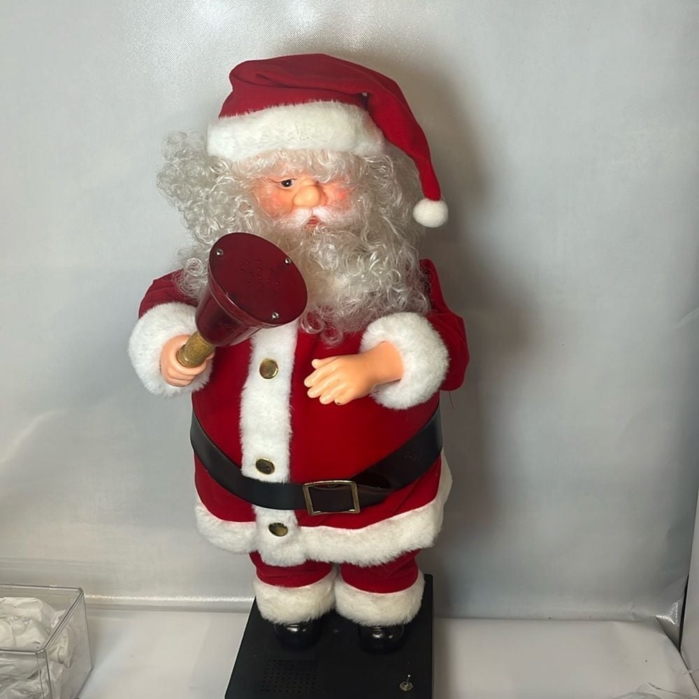 Vtg 1992 Telco Motionettes Animated Christmas Santa Claus w/ Lighted Bell 24''