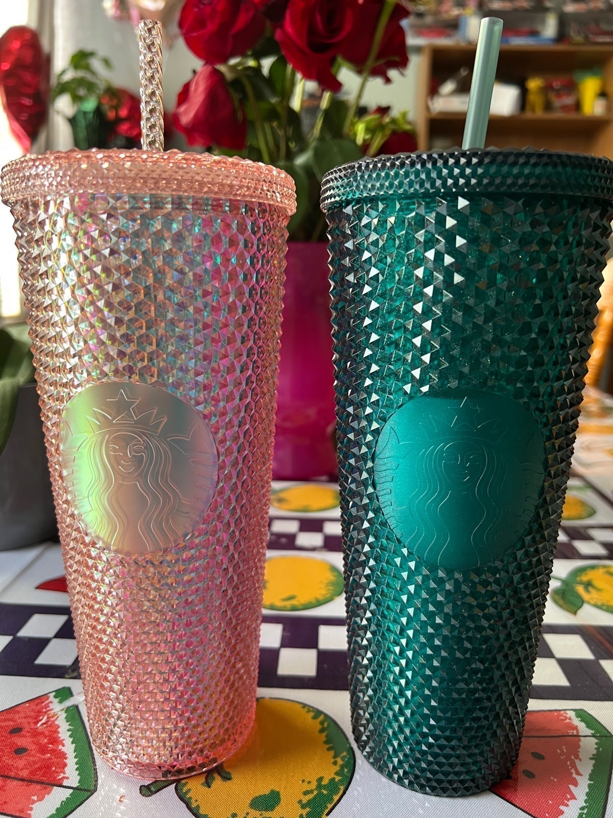 Starbucks studded cups