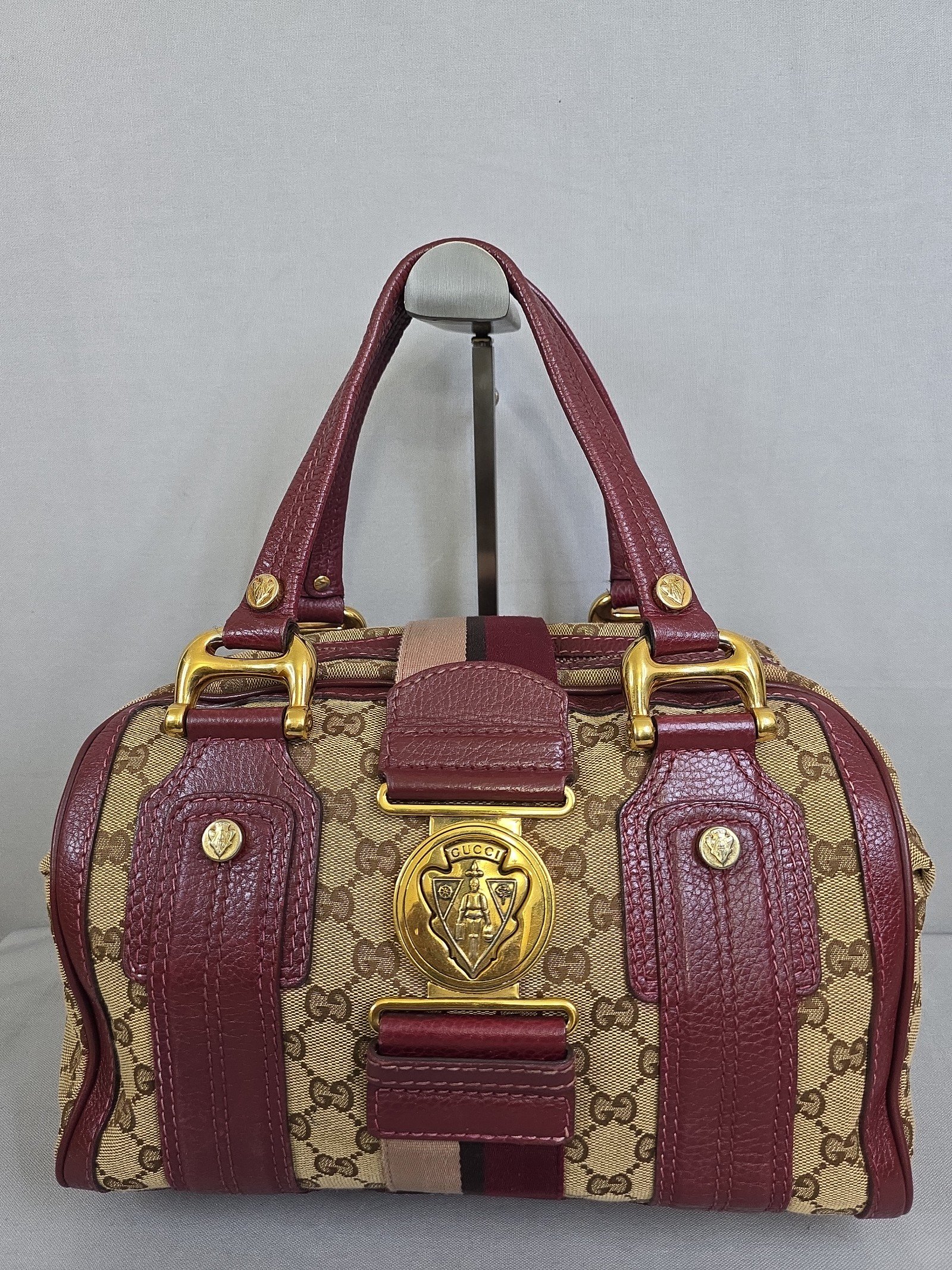 GUCCI GG Canvas Aviatrix Boston Bag