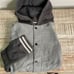 VANS Men's Grey Hooded Varsity Jacket