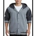 VANS Men's Grey Hooded Varsity Jacket