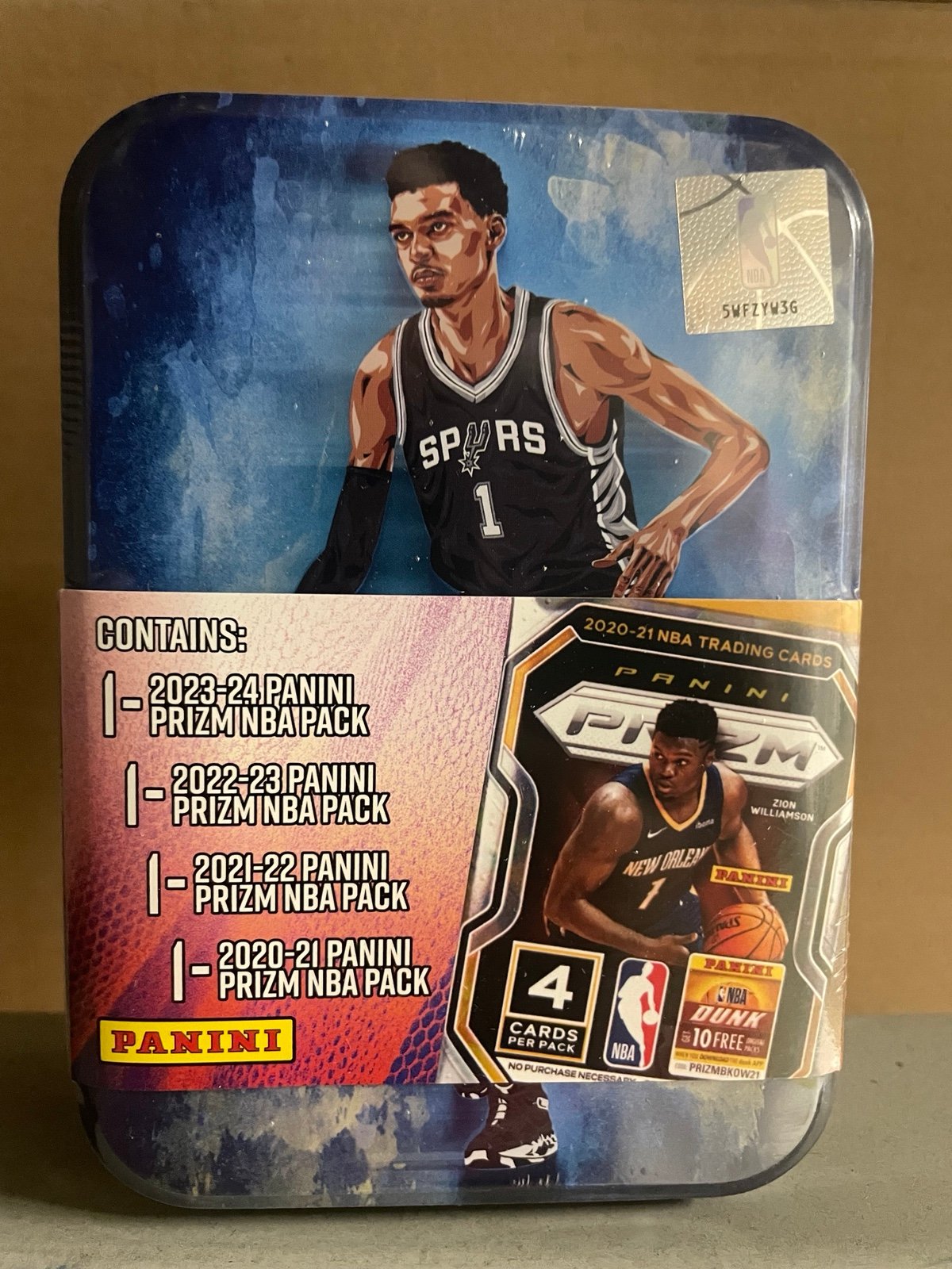 Panini prizm tin victor wembanyama