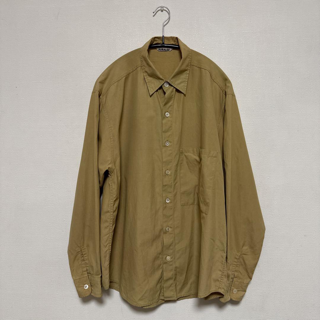 AURALEE Washed Finx Twill Big Shirts