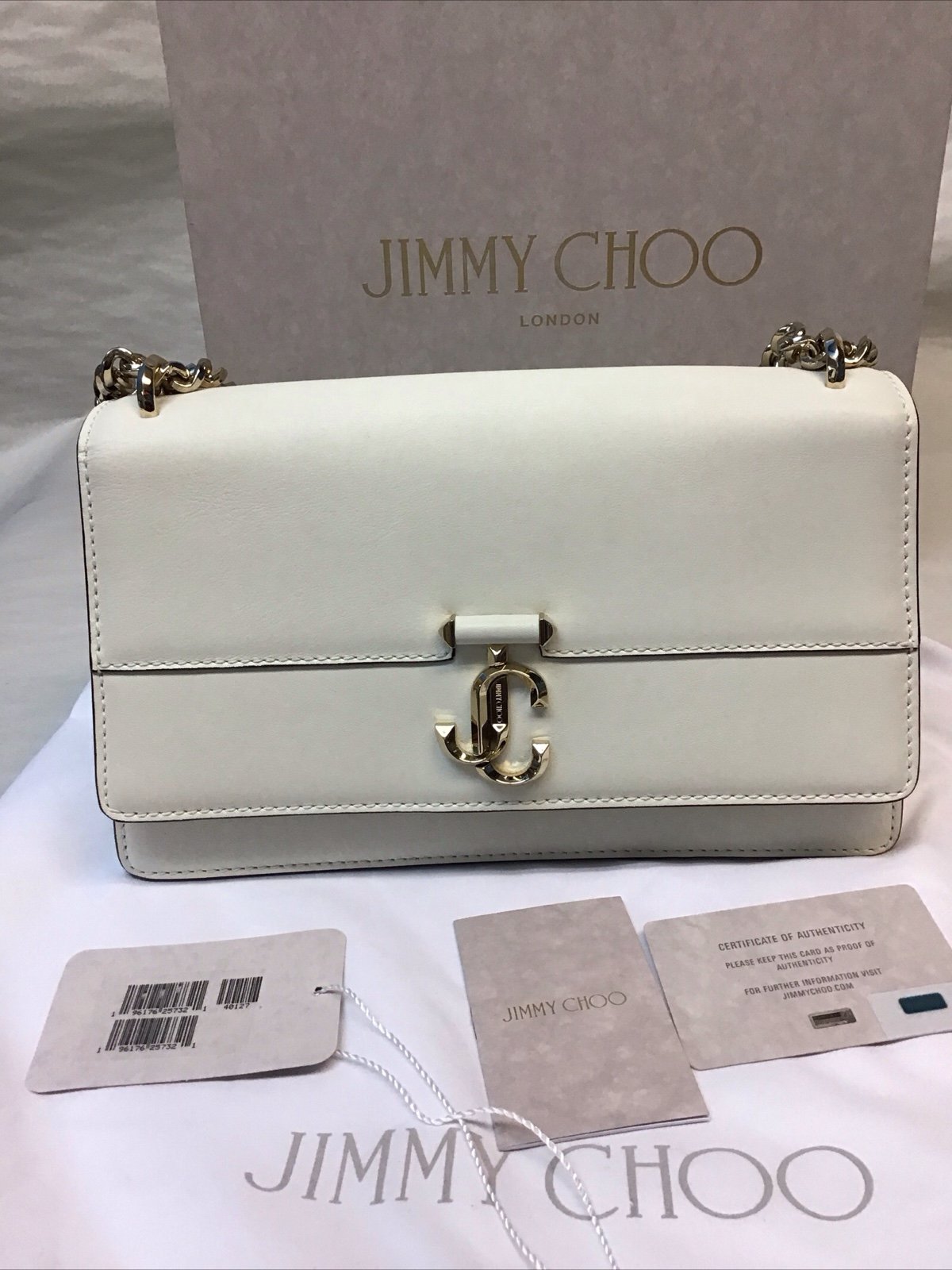 Jimmy Choo Varenne Shoulder Bag 081095 - Latte/Light Gold  *READ*