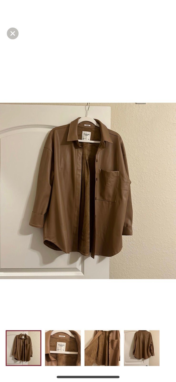 abercombie and fitch faux leather jacket