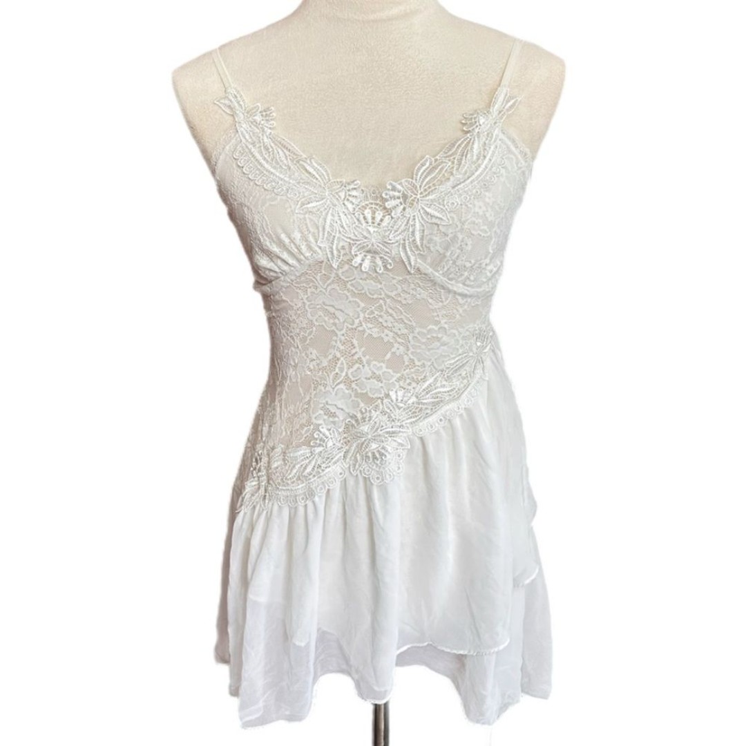 Vintage Neiman Marcus Jonquil by Diane Samandi babydoll top/slip