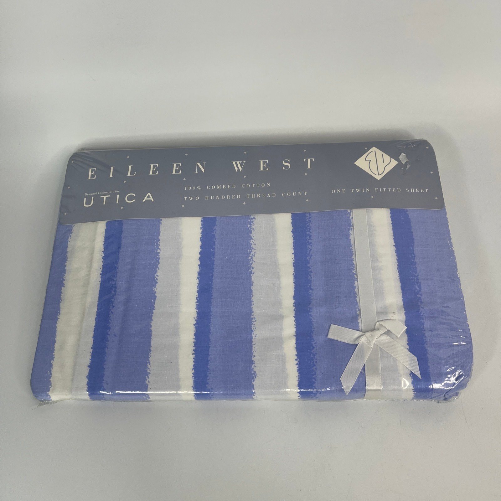 Eileen West Twin Fitted Sheet Brand New Painters Dream Multi Blue White NEW