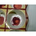 Heartstone Vintage Stoneware Muffin/Cupcake Pan Hand painted Apples & Border EUC