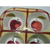 Heartstone Vintage Stoneware Muffin/Cupcake Pan Hand painted Apples & Border EUC