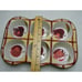 Heartstone Vintage Stoneware Muffin/Cupcake Pan Hand painted Apples & Border EUC