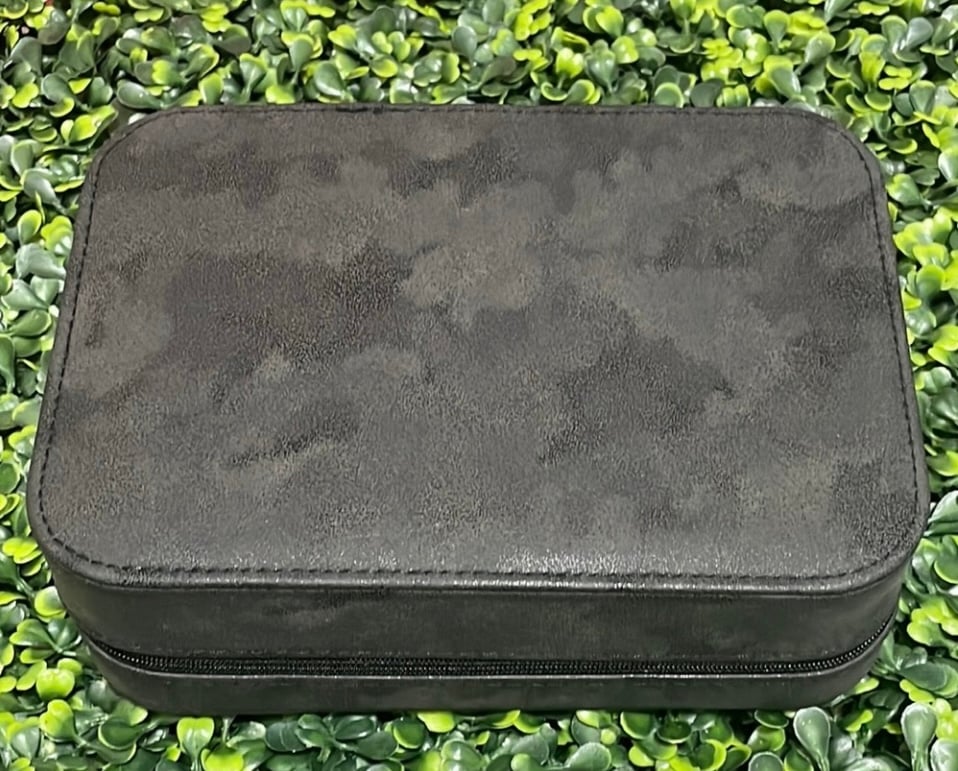 NEW Black Jewelry Travel Zip Closure Case