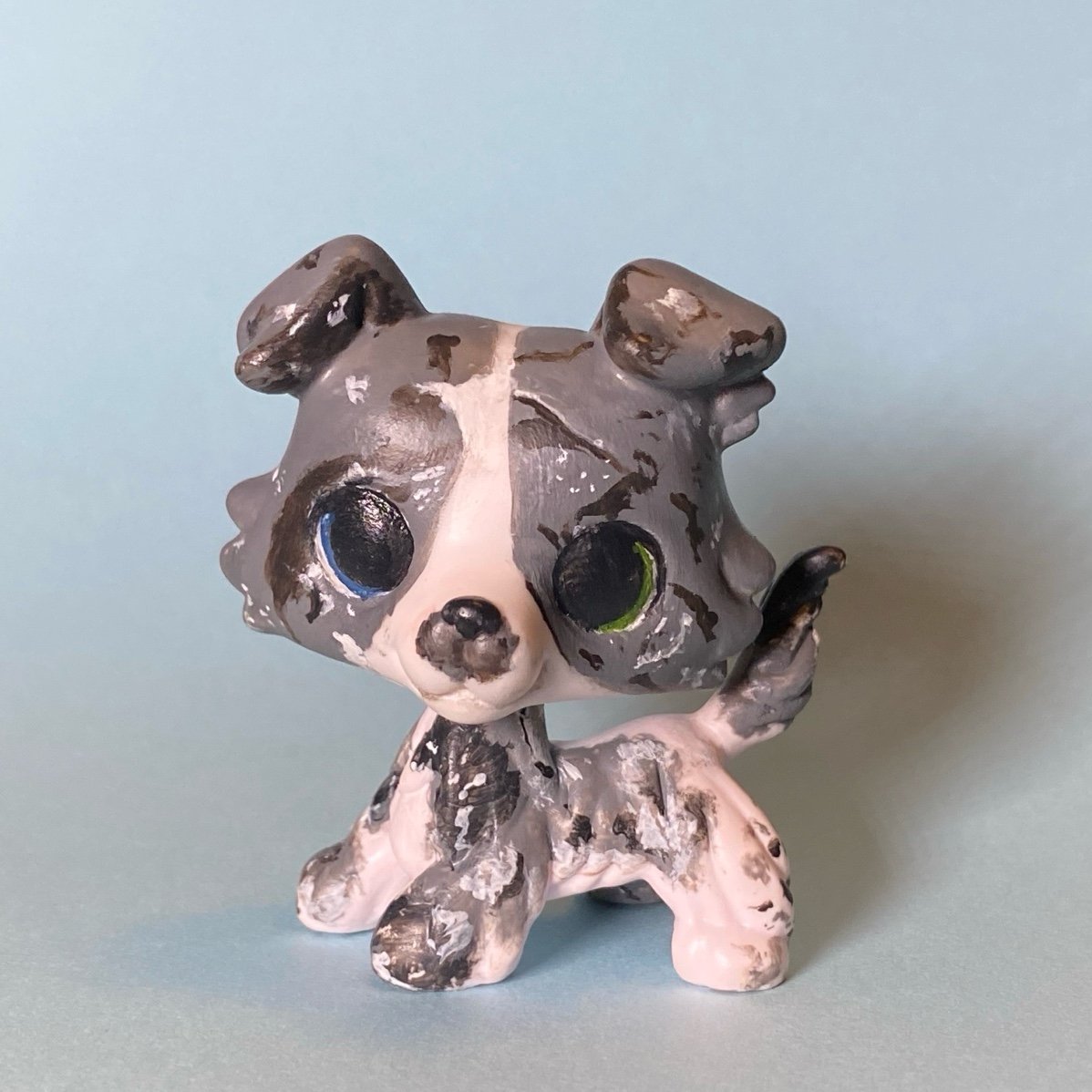 Custom LPS Blue Merle Collie OOAK