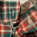 Vtg 70s Men's Pants Sears Put On Shop Toughskins Orange Green Plaid Bellbottom