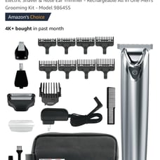 (90) Wahl USA Stainless Steel Lithium Ion 2.0+ Beard Trimmer for Men - Electric
