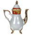 Al Badla Japan Fine Porcelain Demitasse Tea Set Gold Serves 4 Floral Footed