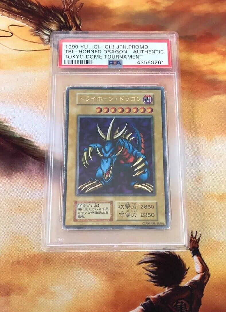 PSA Authentic Tri-Horned Dragon - Japanese YU-GI-OH Promo Tokyo Dome Ultra Rare