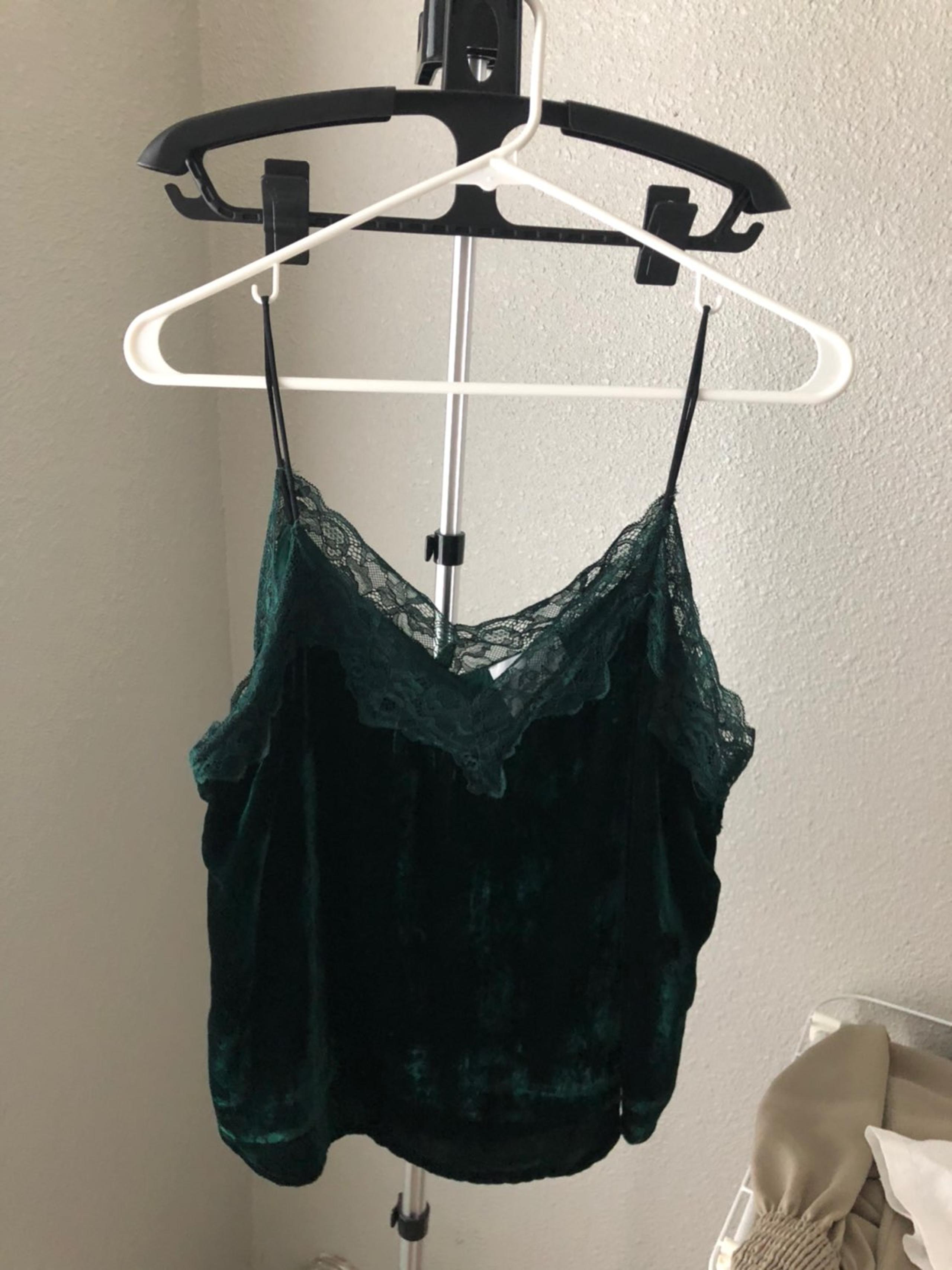 Green velvet lace Cami