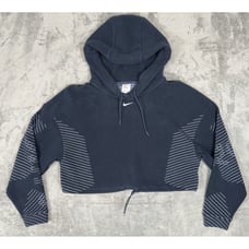 Nike Pro Therma-FIT ADV Center Swoosh XS Cropped Fleece Heavy Hoodie Blue
