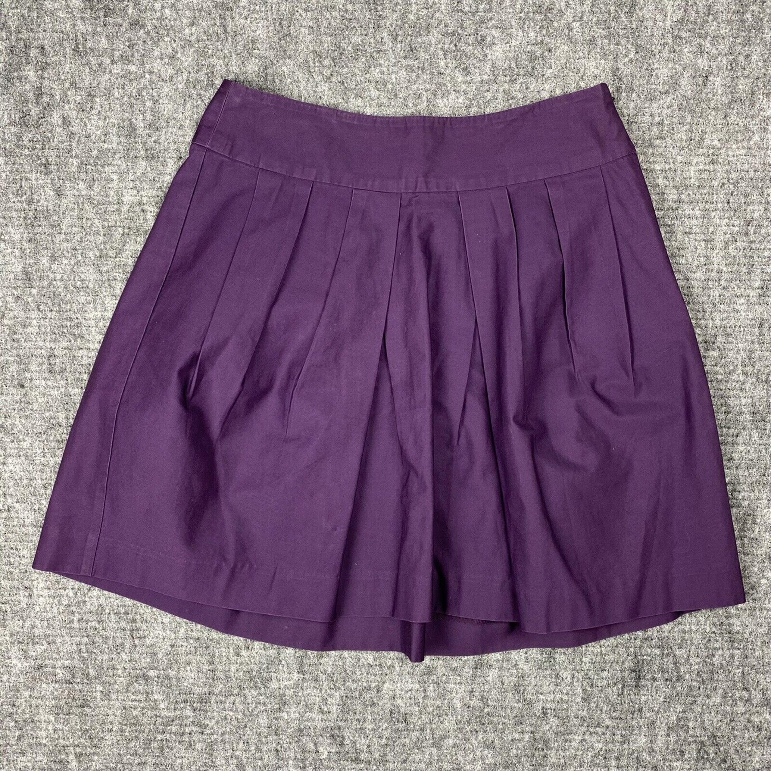 Gap Skirt Juniors 1 Short Pleated Skater Purple Zip Cotton