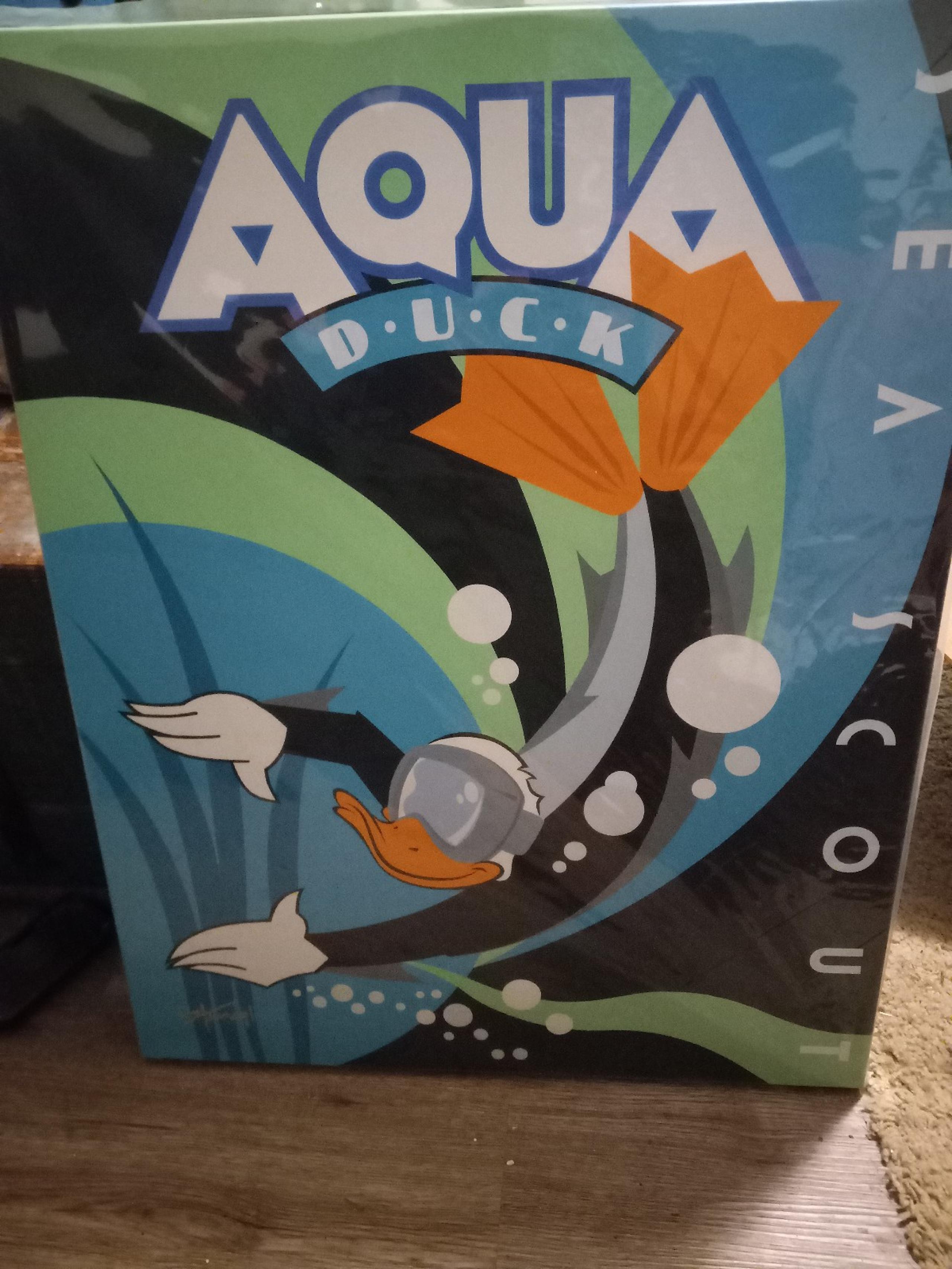 Aqua Duck Mike Kungl Giclee Gallery Wrapped Canvas Donald Duck Signed #'d COA