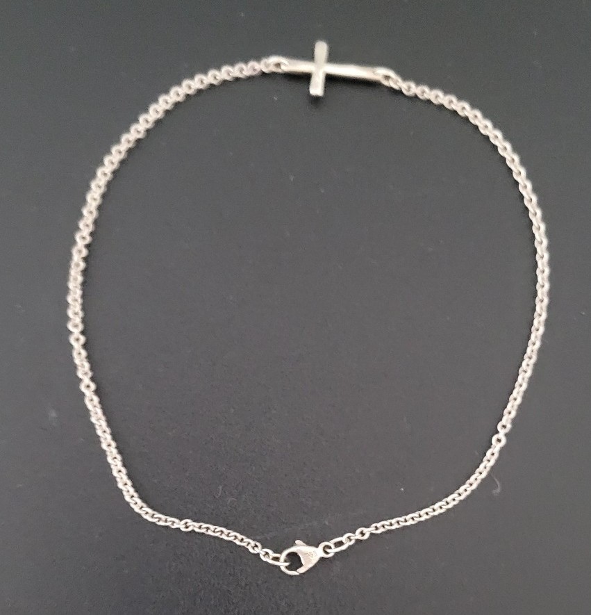 James Avery Sterling Silver Horizon Cross Anklet