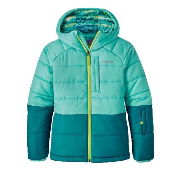 Girl's Patagonia Pine Grove Quilted Softshell Puffer Jacket Snow Winter Teal XL