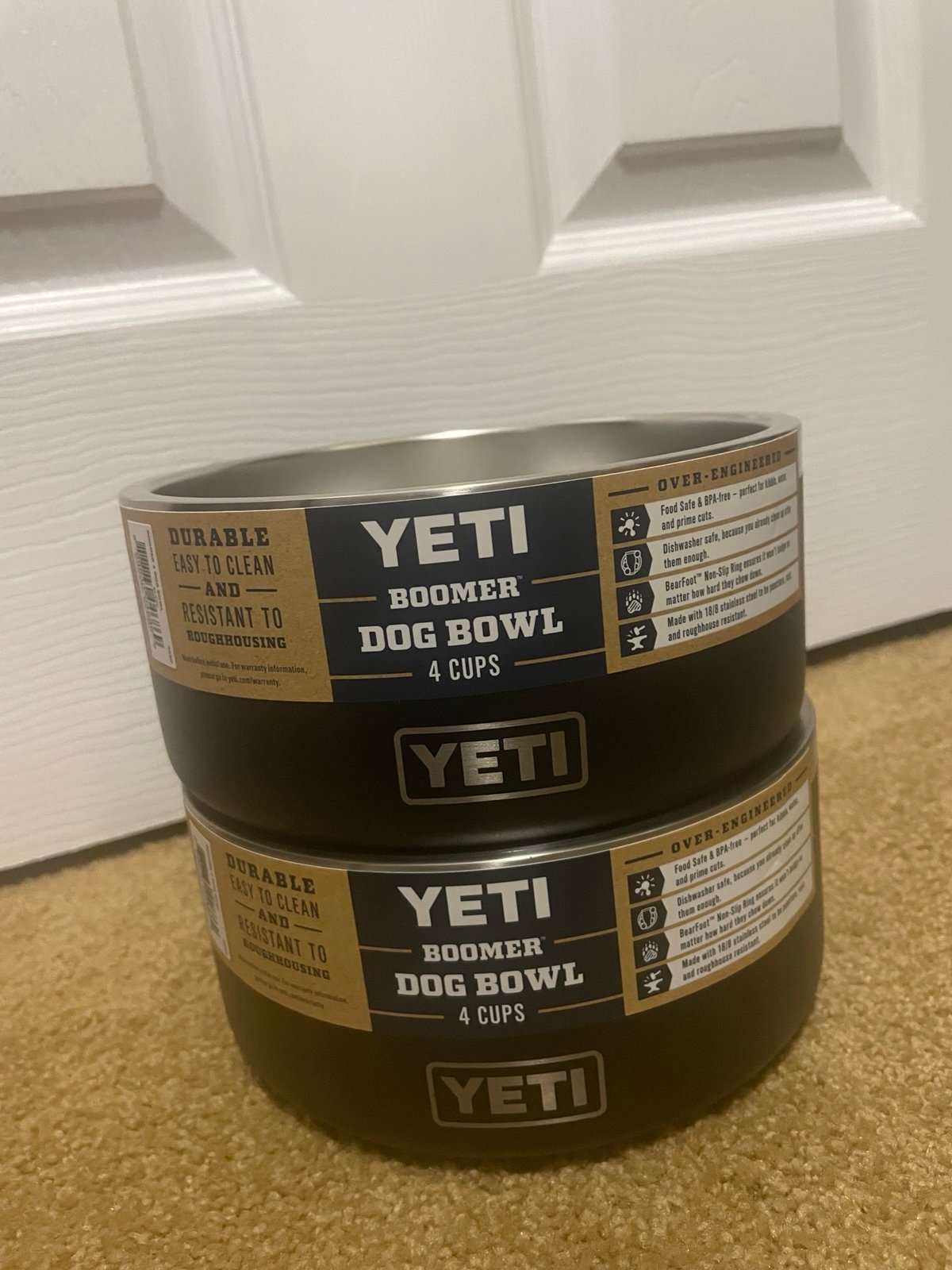 Yeti boomer dog bowls, Set of 2, Brand New