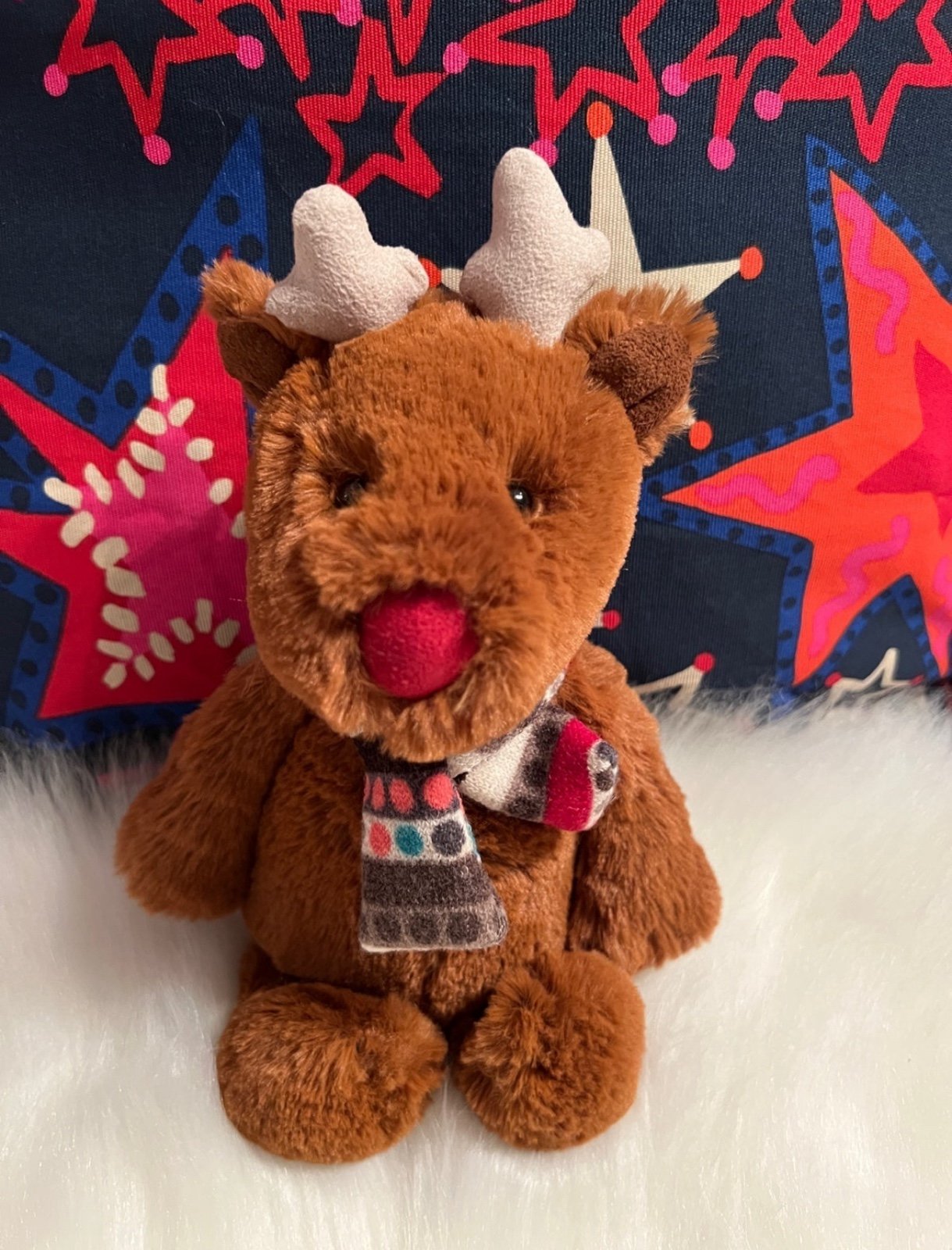 Rare retired Jellycat Bashful Reindeer 11” Plush Toy limited edition VHTF