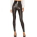 NWT SPANX brown black Crocodile Faux shape wear Leather Leggings size small