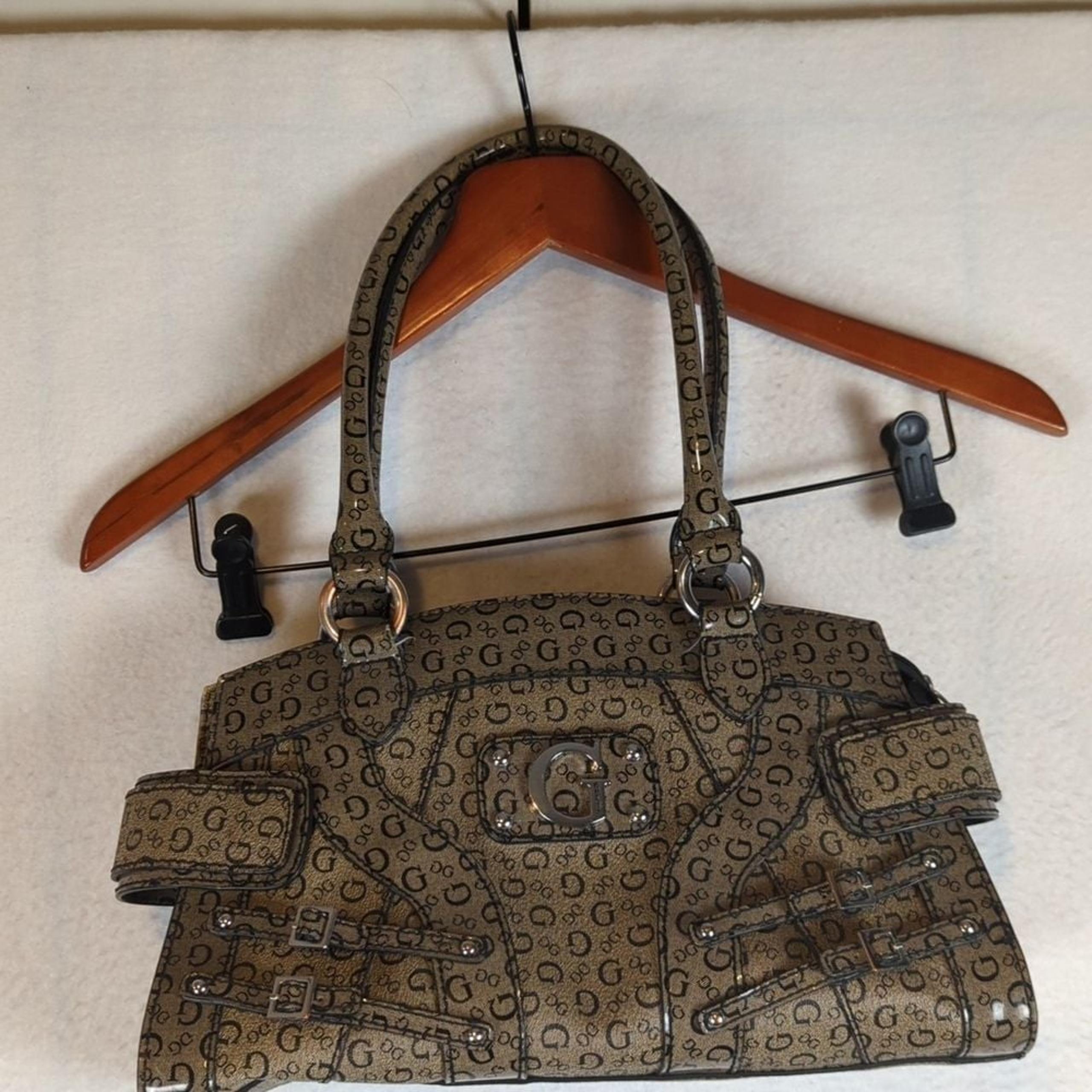 G by Guess Logo Shiny Buckle Shoulder Hand Bag Purse