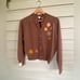 Rosanna Mazet by Milliken cardigan 1960s vintage fall leaves sweater twee orlon